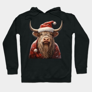 Santa Is Cow-ming To Town Hoodie